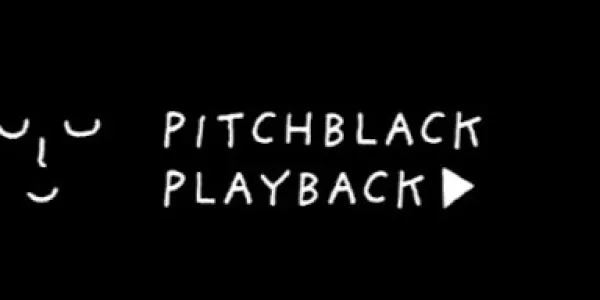 A black background with the words Pitchblack Playback in white