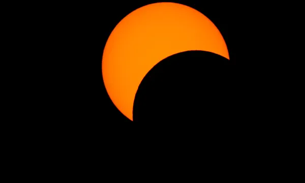 A partial solar eclipse