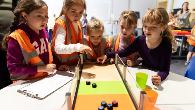 Children enjoying climate change activities