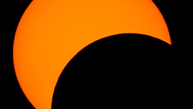 A partial solar eclipse