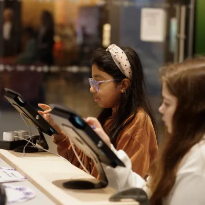 The polling station was open to all ages to vote for which food policies they thought would work, and were fair to everyone. 