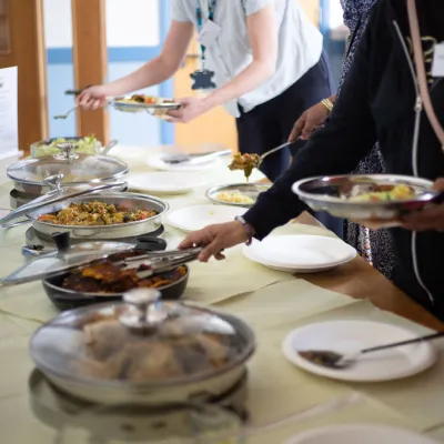 A hot meal provided to all conference attendees