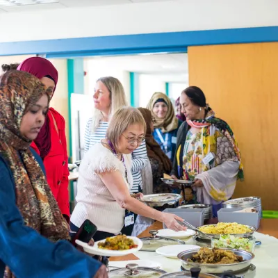 A hot meal provided to all conference attendees