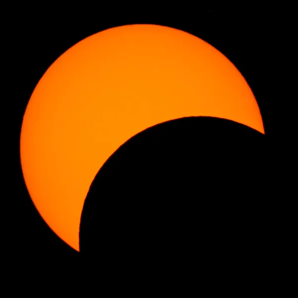 A partial solar eclipse